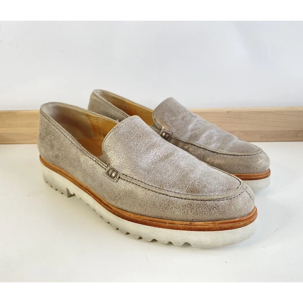 Paul Green Loafers Gold Metallic Designer / Women's 7